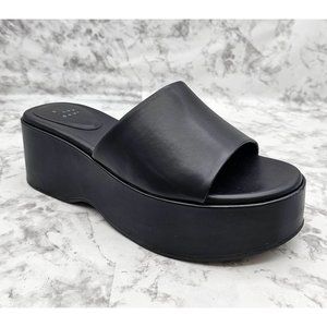 A New Day Wynona Black Women's Platform Slides Size 9.5 Wide